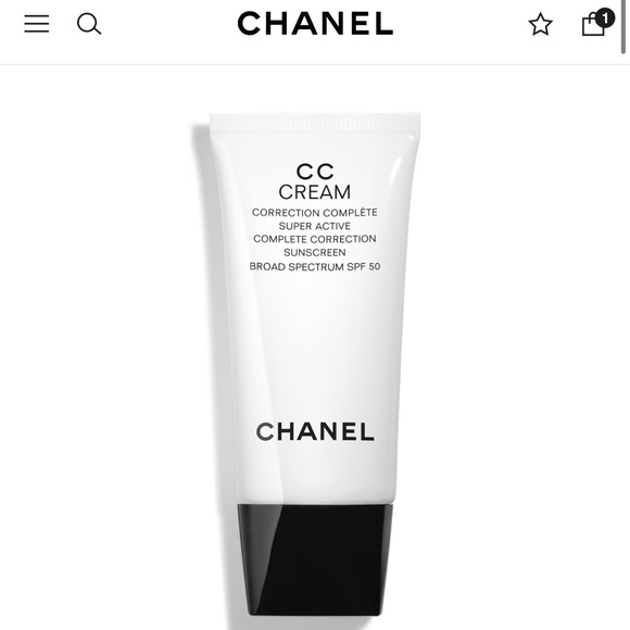 Chanel CC CREAM
Super Active Complete Correction Sunscreen Broad Spectrum SPF 50 - Picture 1 of 2